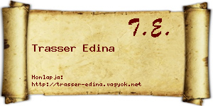 Trasser Edina névjegykártya